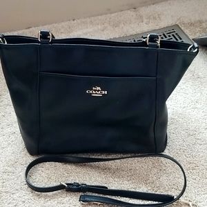 Coach shoulder bag with detachable crossbody strap